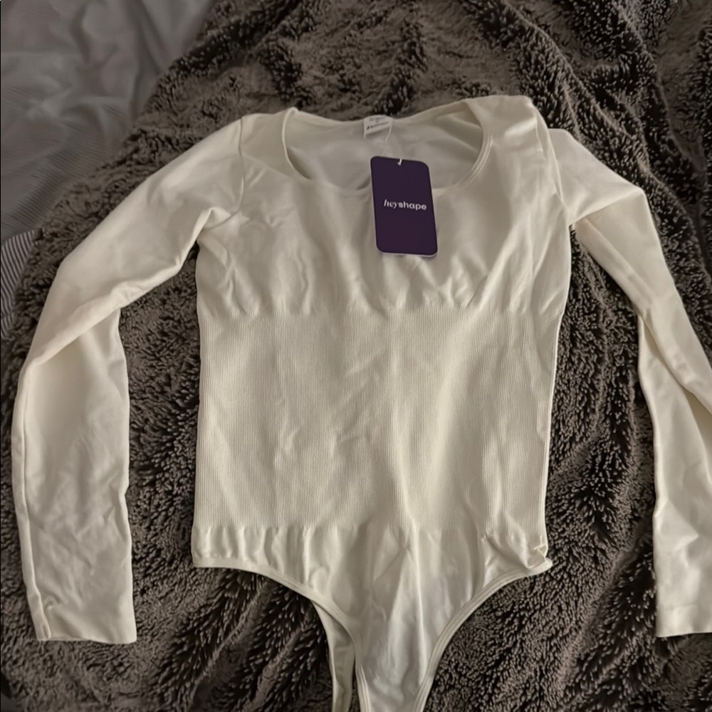 White Long Sleeve Bodysuit